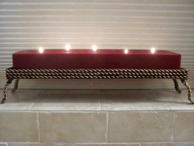5 Wick Log Candle